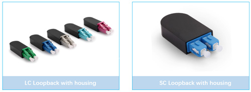 Behuizing en treklipje van LC/SC Loopback